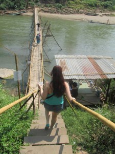 Bamboo Bridge in Luang Prabang