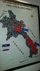 Map of UXOs in Laos