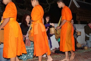 Alms Giving to Monks in Luang Prabang