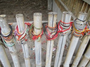 Offerings left at one of the graves at the Killing Fields