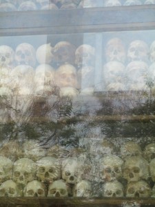 Skulls from the victims at the Killing Field