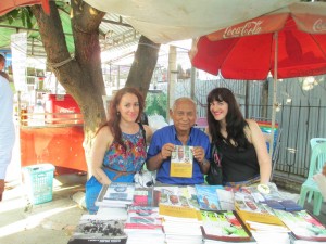 With Chum Mey at Tuol Sleng Museum