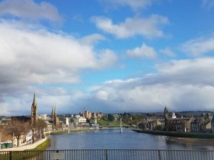 Inverness the capital of the highlands...you can see Inverness Castle in the distance...