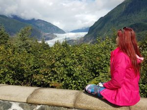 At Mendenhall Glacier, Juneau, Alaska